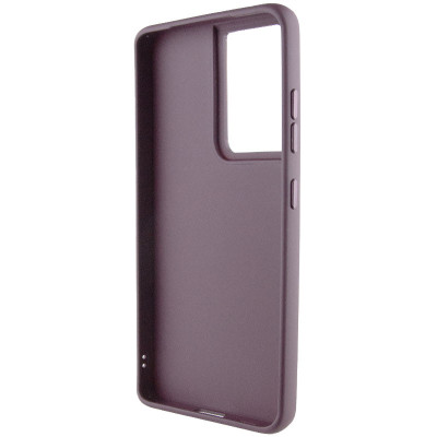Чехол накладка Bonbon Metal MagSafe Samsung S918 (S23 Ultra)  Бордовая (Plum)