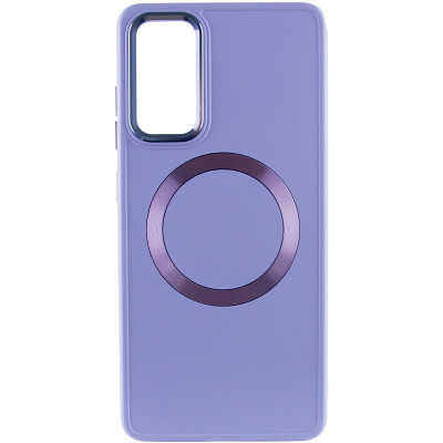 Чехол накладка Bonbon Metal MagSafe Samsung S916 (S23+)  Сиреневая/Dasheen