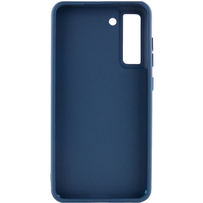 Чехол накладка Bonbon Metal Samsung G990 S21 FE Синяя (Cosmos Blue)