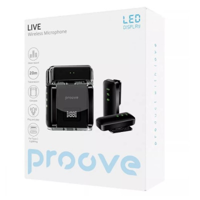 Бездротовий петличний мікрофон Proove Live Чорний