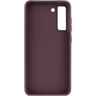 Чехол накладка Bonbon Metal Samsung G990 S21 FE Бордовая/ Plum
