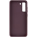 Чехол накладка Bonbon Metal Samsung G990 S21 FE Бордовая/ Plum