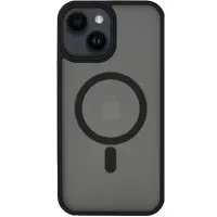 Чехол накладка Metal Buttons with MagSafe iPhone 14 Черная