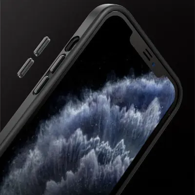 Чехол накладка Metal Buttons with MagSafe iPhone 14 Черная