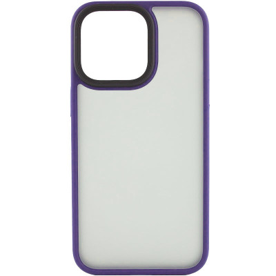 Накладка Metal Buttons iPhone 14 Темно-фіолетова