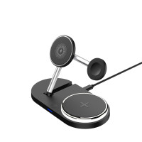 Бездротовий зарядний пристрій ArmorStandart H101 3in1 Black, Чорний Бездротовий зарядний пристрій ArmorStandart H101 3in1 Black, Чорний