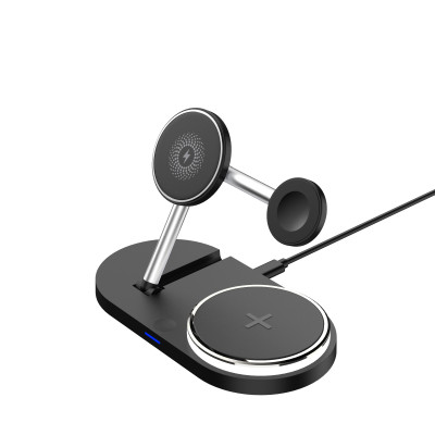 Бездротовий зарядний пристрій ArmorStandart H101 3in1 Black, Чорний