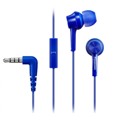Провідні вакуумні навушники Panasonic RP-HJE115E-K Blue, блакитні