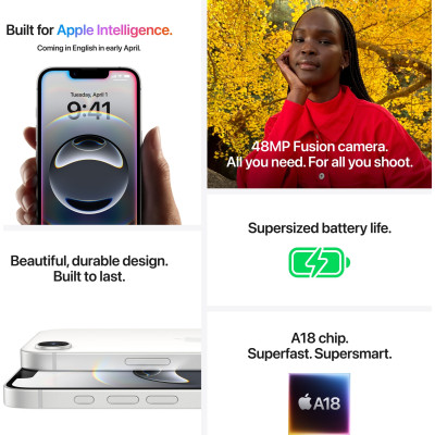 Смартфон Apple iPhone 16e 128Gb White, Білий (Б/В) (Ідеальний стан)