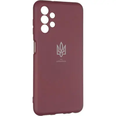 Чехол накладка SOFT Тризуб Samsung A135 (A13) Бордовая Чехол накладка SOFT Тризуб Samsung A135 (A13) Бордовая