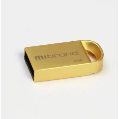 Флеш память USB 8Gb Mibrand Lynx USB 2.0 Gold, Золотой