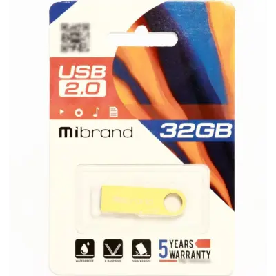 Флеш память USB 32Gb Mibrand Puma USB 2.0 Gold, Золотой