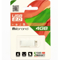 Флеш пам\'ять USB 4Gb Mibrand Chameleon USB 2.0 Silver, Срібний