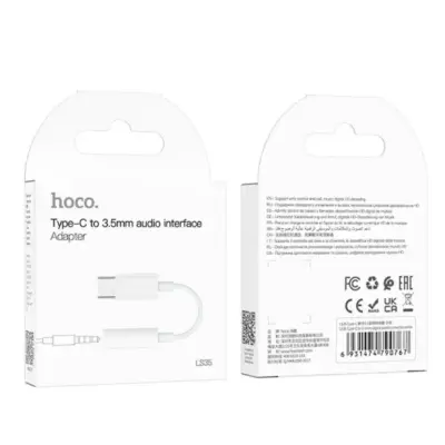 Перехідник аудіокабель Hoco LS35 Type-C converter 3.5 Білий