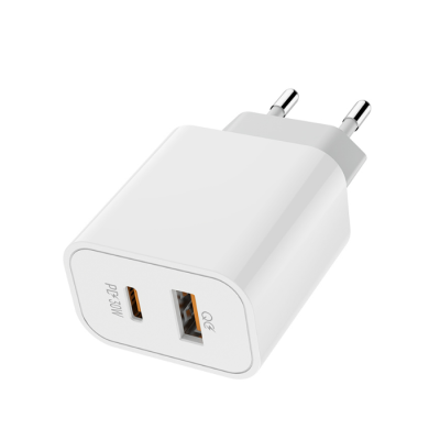 Мережевий зарядний пристрій Colorway CW-CHS021Q-WT 1USB+1PD Q.C 30W White, Білий