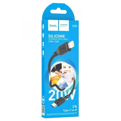 Кабель дата Hoco X90 Type-C to Lightning 1м Чорний