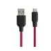 Кабель дата Hoco X21 microUSB 2м Чёрно-красный