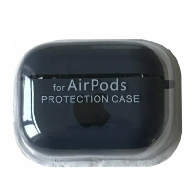 Чохол для навушників AirPods 3 Microfiber Logo Синя Midnight Blue