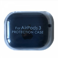 Чехол для наушников AirPods Pro Microfiber Logo Синий Midnight Blue
