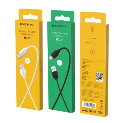 Кабель Borofone BX19 Type-C 1м Белый Кабель Borofone BX19 Type-C 1м Белый