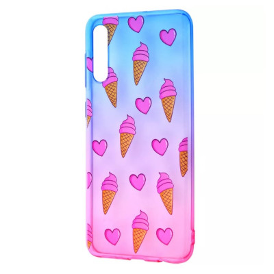 Чехол накладка Wave Sweet Samsung A307/A505 (A30s/A50) Голубой/Розовый/Мороженое