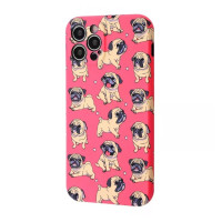 Чехол накладка WAVE Neon IPhone 11 Мопс Розовый