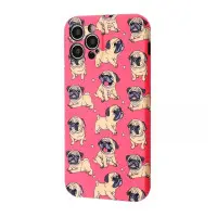 Чехол накладка WAVE Neon IPhone 11 Мопс Розовый