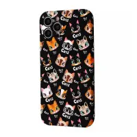 Чохол накладка WAVE Neon IPhone XR Коти Чорні