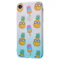 Чохол накладка Wave Sweet IPhone XR Білий/Бірюзовий/Ананас