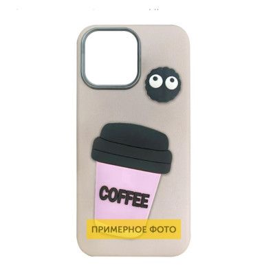 Чохол накладка Leather Toys Xiaomi Redmi 14C/ Poco C75 Cofee/ Рожева