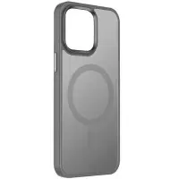Чехол накладка Metal Buttons with MagSafe iPhone 15 Pro Серая