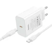 Мережевий зарядний пристрій Hoco C162A 1USB-C 40W + Type-C to Type-C Біла
