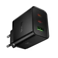 Сетевое зарядное устройство Hoco N75 PD65W 2USB-C+1USB-A Черный