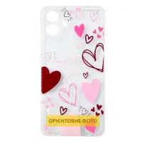 Чехол Накладка Clear Joy Motorola Moto G06 Hearts