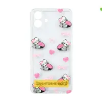 Чехол Накладка Clear Joy Motorola Moto G06 Strawberry Cats