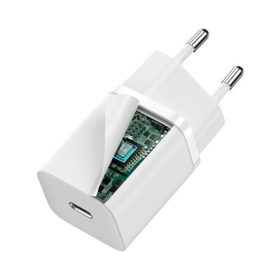 Сетевое зарядное устройство Baseus Super Si 30W PD White, Белый