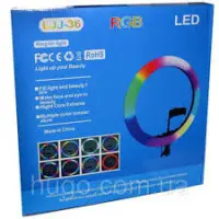 Кільцева лампа для селфі LJJ 36cм RGB
