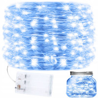 Герлянда на батарейках 100 ламп 10м Белый Герлянда на батарейках 100 ламп 10м Белый