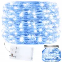 Гірлянда на батарейках 100 ламп 10м Білий