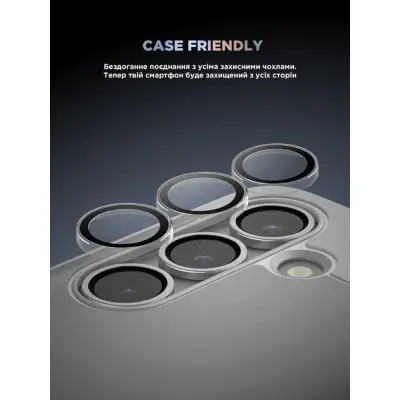 Захисне скло на камеру ArmorStandart Black Icon  Samsung S24  Прозоре