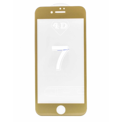 Защитное стекло 4D iPhone 7+/8+ Золотое
