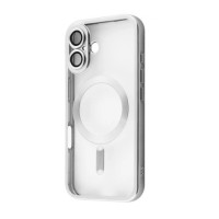 Чехол накладка Metal Matte MagSafe  iPhone 16 Plus Белая White Titanium