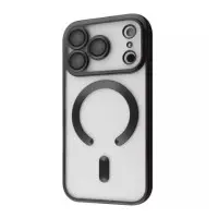 Чехол накладка Metal Matte MagSafe iPhone 17 Pro Черная (Black Titanium)