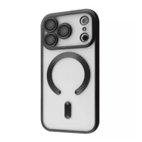 Чехол накладка Metal Matte MagSafe  iPhone 17 Pro Max Черная (Black Titanium)