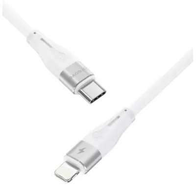 Кабель Proove Soft Silicone Type-C to Lightning 27W 1м Белый