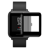 Захисне скло 3D на годинник Xiaomi Amazfit Bip S/Bip/Bip Lite Чорне
