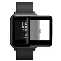 Защитное стекло 3D на часы Xiaomi Amazfit Bip S/Bip/Bip Lite Чёрное