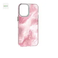 Чехол накладка Marble New iPhone 13 Розовая