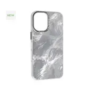 Чехол накладка Marble New iPhone 13 Серебряная