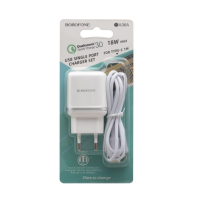 Мережевий зарядний пристрій Borofone BA36A Type-C QC3.0 Білий Мережевий зарядний пристрій Borofone BA36A Type-C QC3.0 Білий